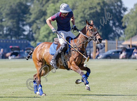 Polo action, Junior Cavalry Cup, Cirencester Park