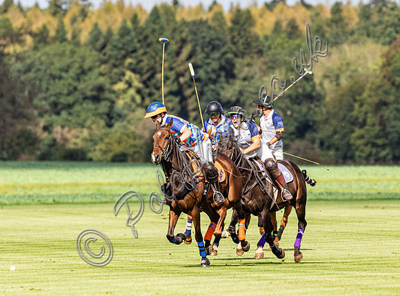 Polo action, Sue Cudmore Associates subsidiary semi final, Cirencester Park