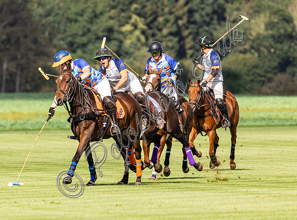 Polo action, Sue Cudmore Associates subsidiary semi final, Cirencester Park
