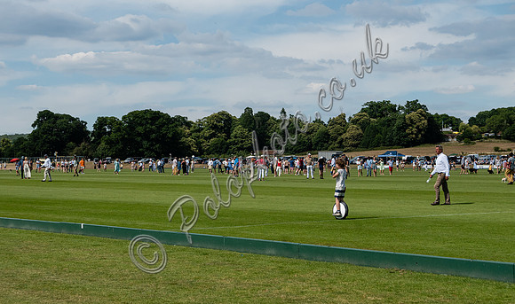 Treading in at polo match