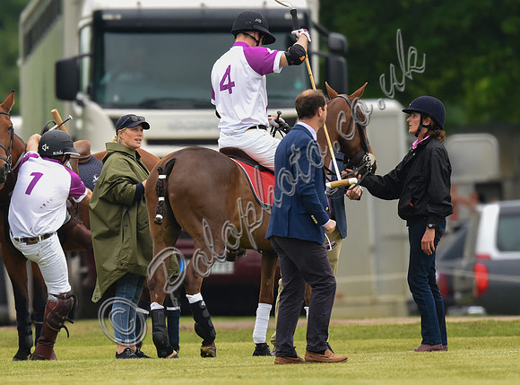 Zara Phillips watches the Duke of Cambridge play polo at Cirencester Park Polo Club
