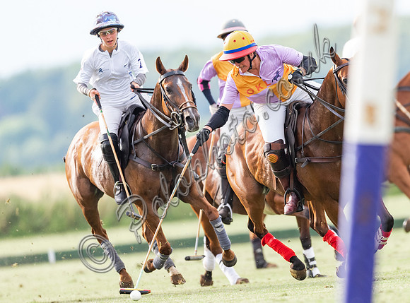 Polo action, Ladies 18 Goal Tournament,  Cirencester Park