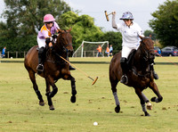 Polo action, Ladies 18 Goal Tournament,  Cirencester Park