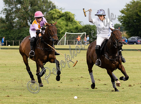 Polo action, Ladies 18 Goal Tournament,  Cirencester Park