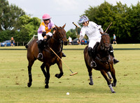 Polo action, Ladies 18 Goal Tournament,  Cirencester Park