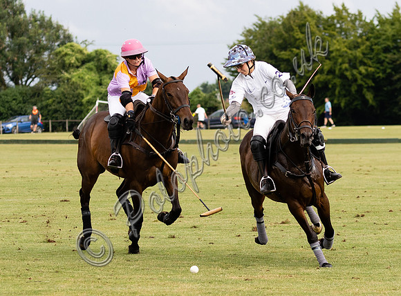 Polo action, Ladies 18 Goal Tournament,  Cirencester Park