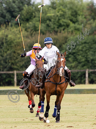 Polo action, Ladies 18 Goal Tournament,  Cirencester Park