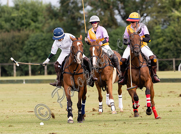 Polo action, Ladies 18 Goal Tournament,  Cirencester Park