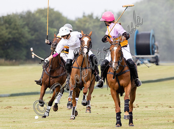Polo action, Ladies 18 Goal Tournament,  Cirencester Park