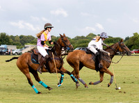 Polo action, Ladies 18 Goal Tournament,  Cirencester Park