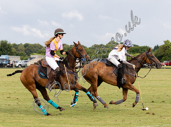 Polo action, Ladies 18 Goal Tournament,  Cirencester Park