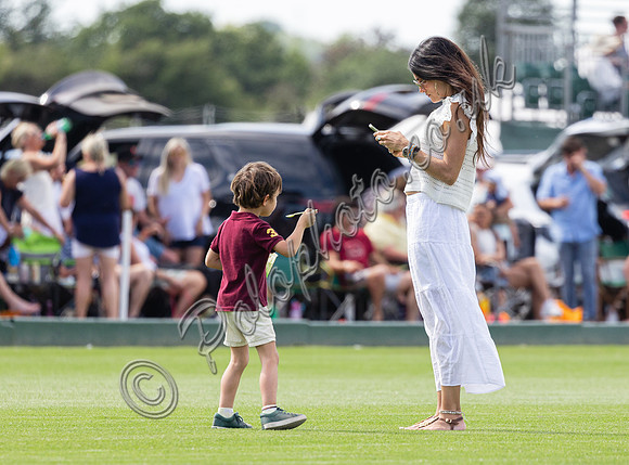 Treading in at polo match
