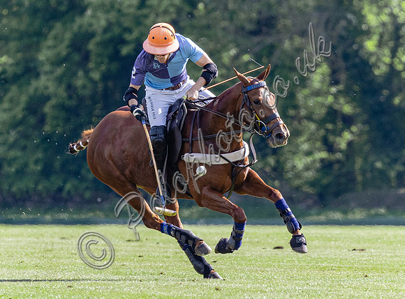 Polo action from the 2022 Cirencester May 12 Goal subsidiary final