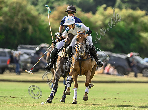 Polo action, Wichenford Bowl 2025 semi-final match, Beaufort Polo Club