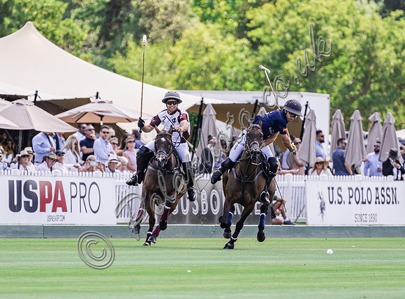 Polo action, 2025 Gold Cup semi final, Cowdray Park Polo Club