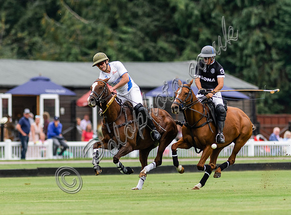 Polo action the Town Cup End of Season Tournament, Cirencester Park