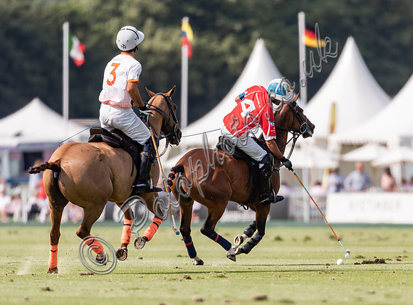 Polo action, 2021 Gold Cup semi-finals, Cowdray Park Polo Club