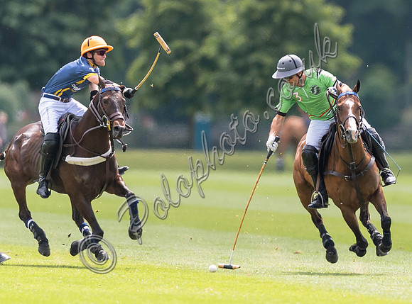 Polo action between Lovelocks and Marchfield Warwickshire Cuo League