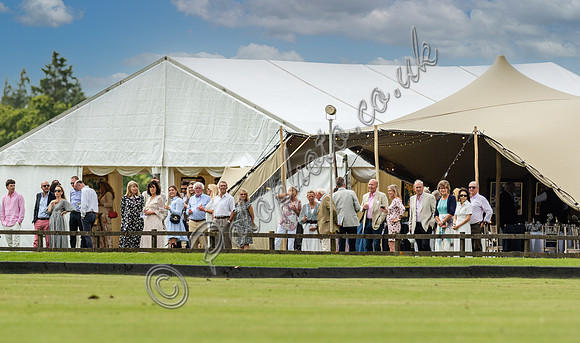 guests of the sponsors outside the Glion marquee.
