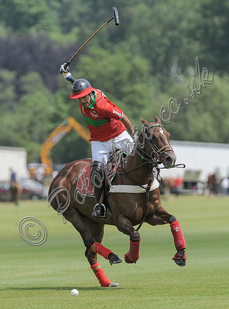 Close-up portrait of polo player Ahmad Aboughazale
