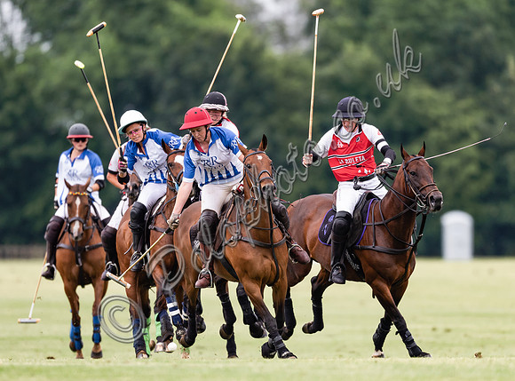 Polo action, Ladies 18 Goal Tournament,  Cirencester Park