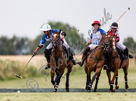 Polo action, Ladies 18 Goal Tournament,  Cirencester Park