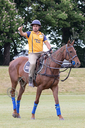 Polo groom and pony