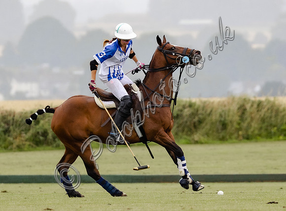 Polo action, Ladies 18 Goal Tournament,  Cirencester Park