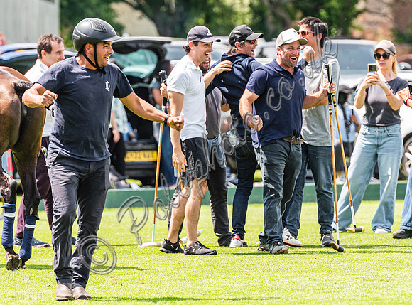 Celebrations by La Dolfina Great Oaks after winning semi final match against King Power, Gold Cup 2024