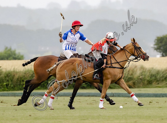 Polo action, Ladies 18 Goal Tournament,  Cirencester Park