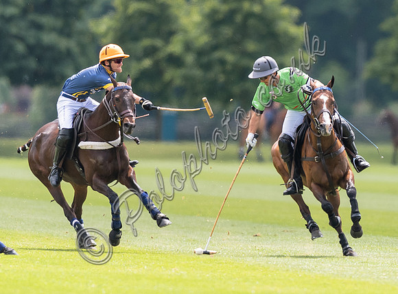 Polo action between Lovelocks and Marchfield Warwickshire Cuo League