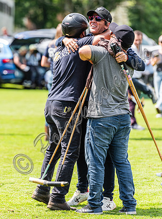 Celebrations by La Dolfina Great Oaks after winning semi final match against King Power, Gold Cup 2024