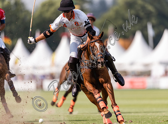 Polo action, 2021 Gold Cup semi-finals, Cowdray Park Polo Club