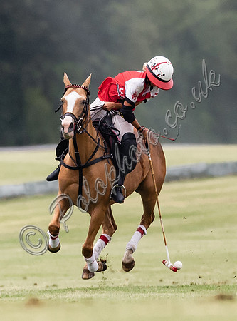 Polo action, Ladies 18 Goal Tournament,  Cirencester Park