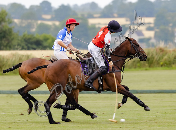 Polo action, Ladies 18 Goal Tournament,  Cirencester Park
