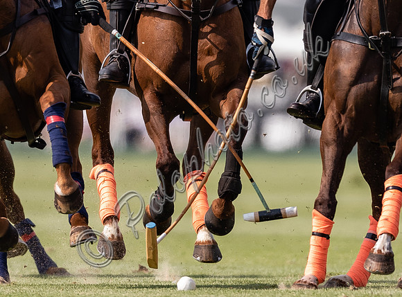Polo action, 2021 Gold Cup semi-finals, Cowdray Park Polo Club