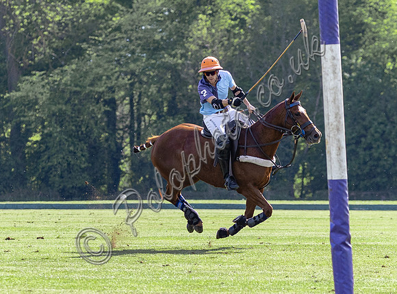 Polo action from the 2022 Cirencester May 12 Goal subsidiary final