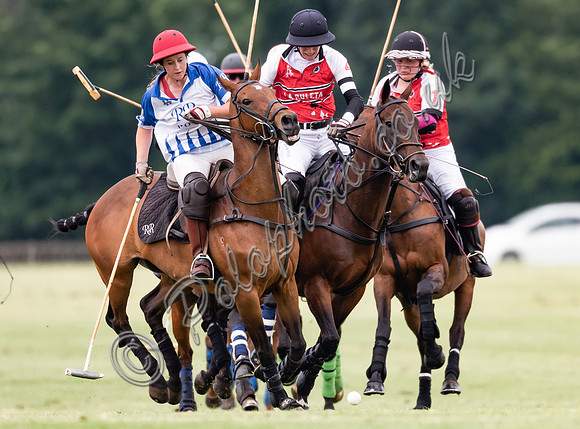 Polo action, Ladies 18 Goal Tournament,  Cirencester Park