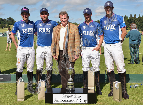 presentation of Argentine Ambassadors Cup to Brittania El Remanso