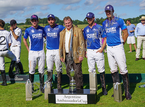 presentation of Argentine Ambassadors Cup to Brittania El Remanso