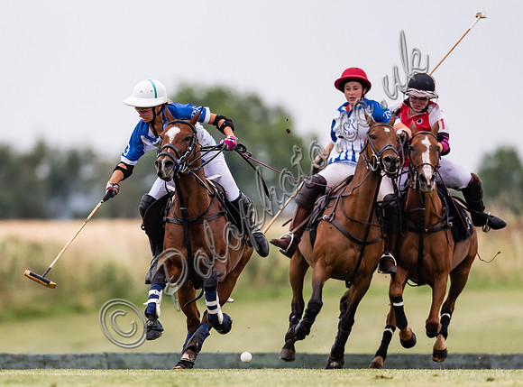 Polo action, Ladies 18 Goal Tournament,  Cirencester Park