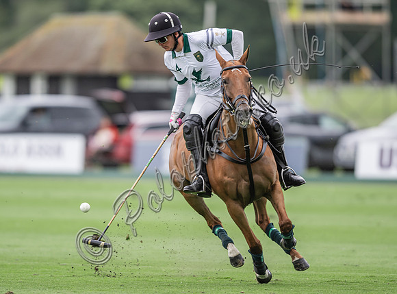 Gold Cup Polo action, 2024, Cowdray Park Polo Club