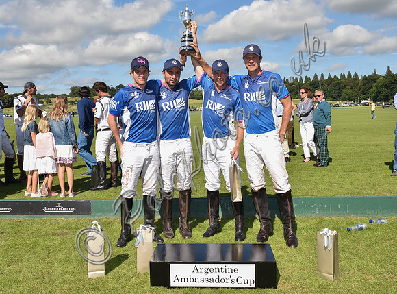 presentation of Argentine Ambassadors Cup to Brittania El Remanso