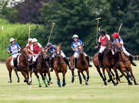 Polo action, Ladies 18 Goal Tournament,  Cirencester Park
