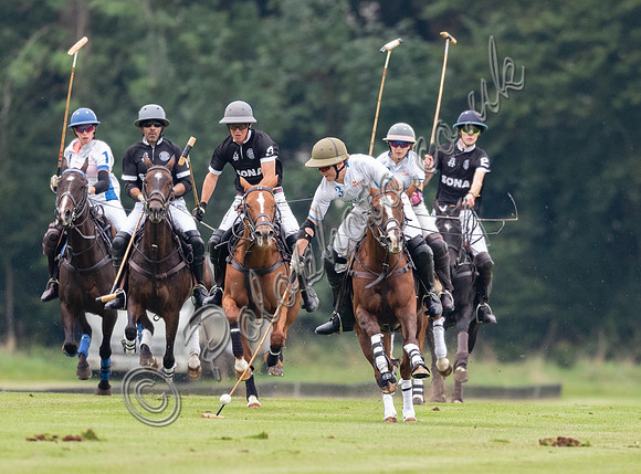 Polo action the Town Cup End of Season Tournament, Cirencester Park