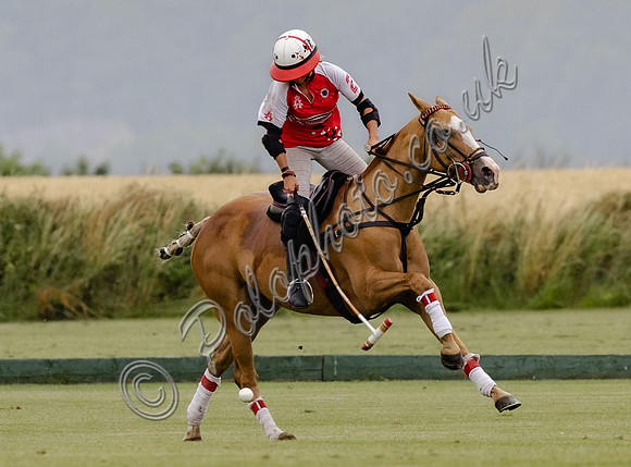 Polo action, Ladies 18 Goal Tournament,  Cirencester Park