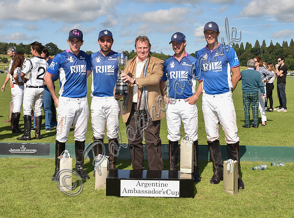 presentation of Argentine Ambassadors Cup to Brittania El Remanso