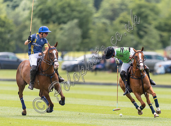 Polo action between Lovelocks and Marchfield Warwickshire Cuo League