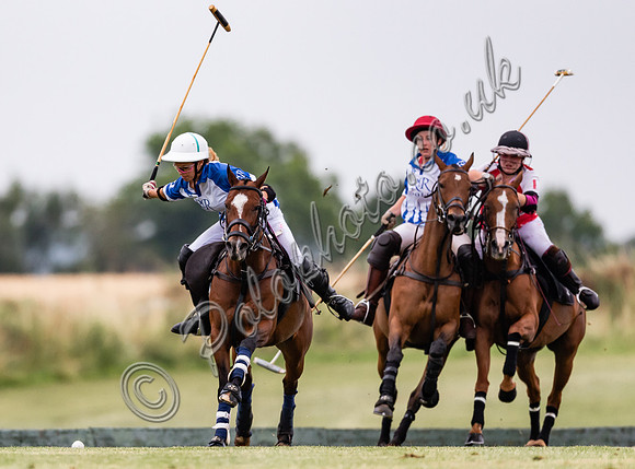 Polo action, Ladies 18 Goal Tournament,  Cirencester Park