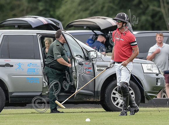 polo actions John Paul Clarkin exits from his pony